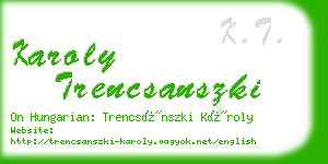 karoly trencsanszki business card
